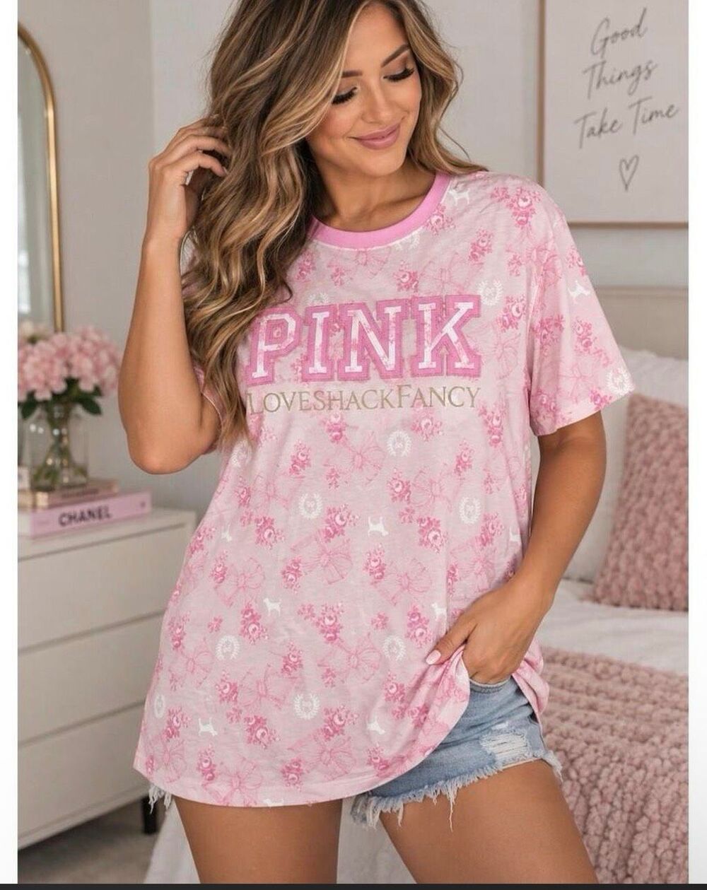 Victoria secret Pink Loveshack Tee L